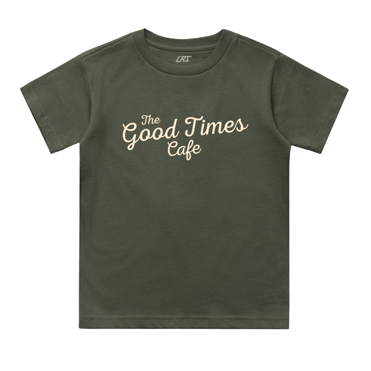 THE GOOD TIMES CAFE TEE - OLIVE