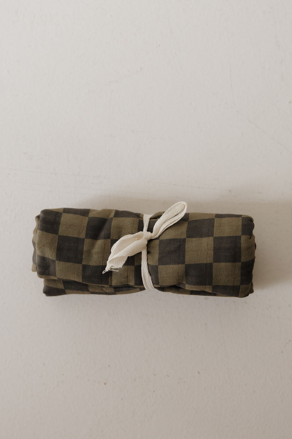 Muslin Swaddle | Olive Checkerboard