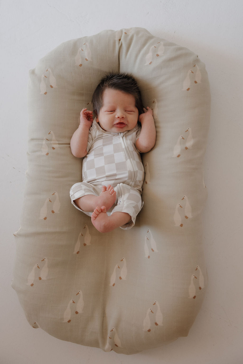 Bamboo Zip Shortie | Checkerboard