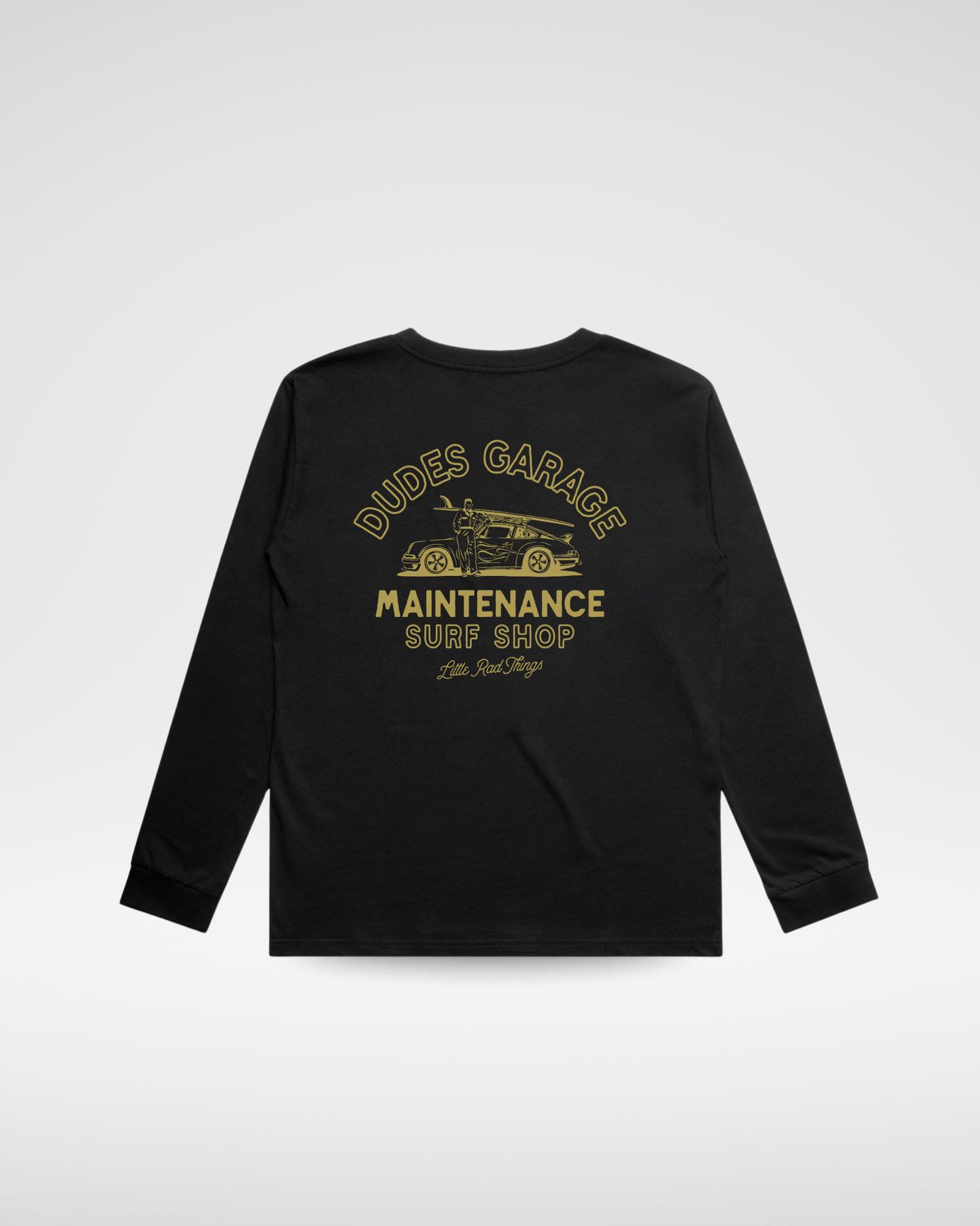 LONG SLEEVE DUDES GARAGE TEE - BLACK