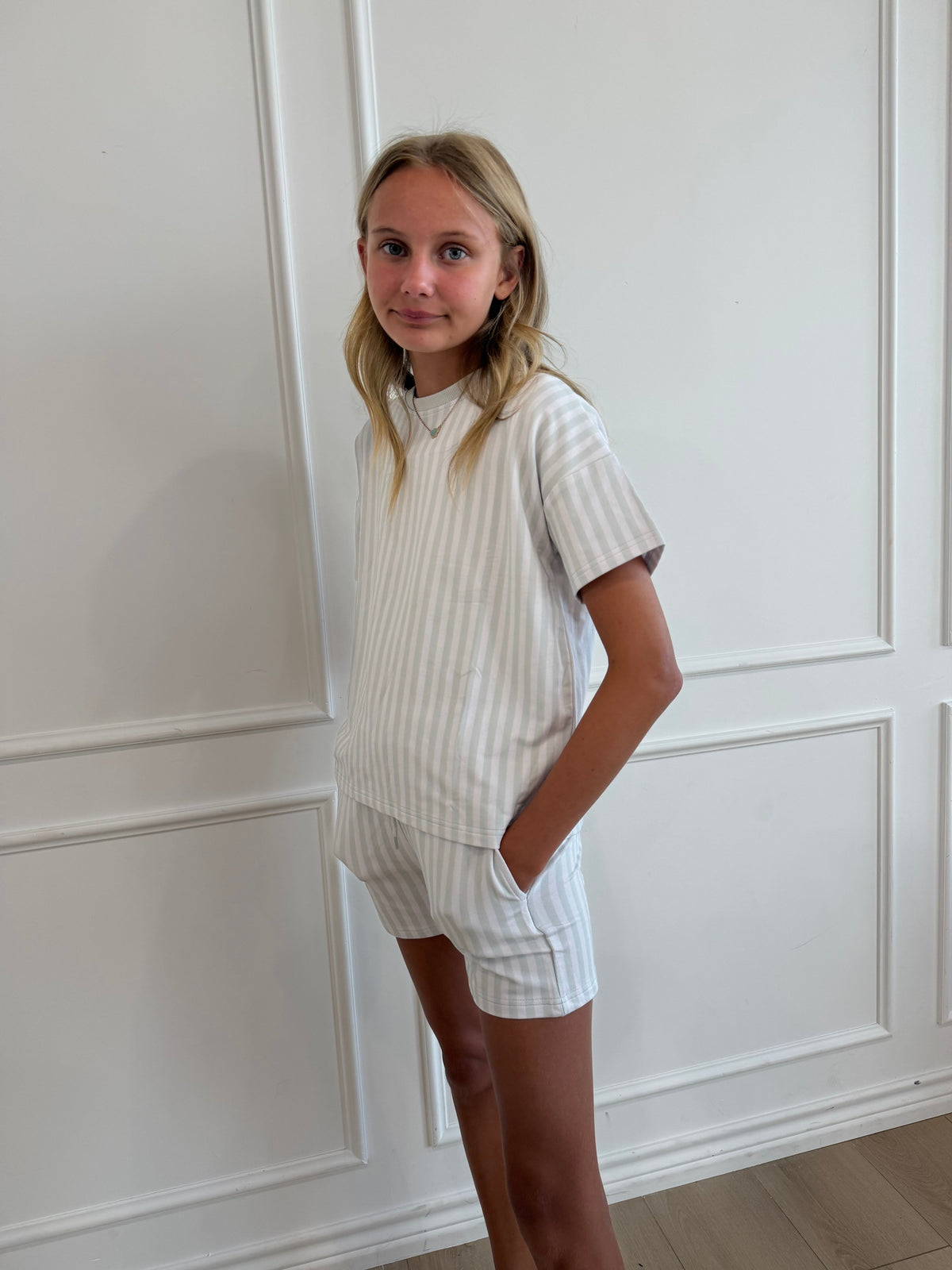Blue Stripe Terry Set
