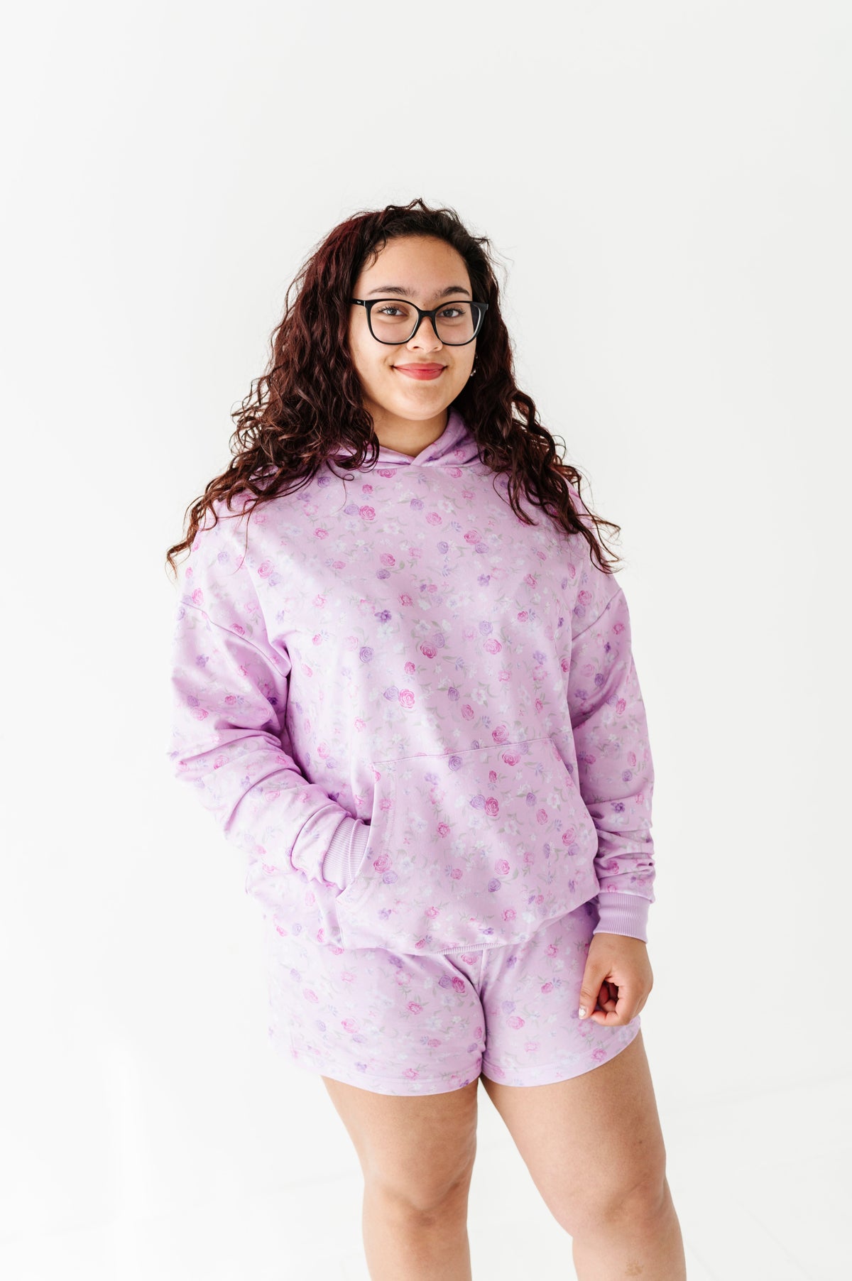 Lilac Petals Adult Hooded Sweatshirt
