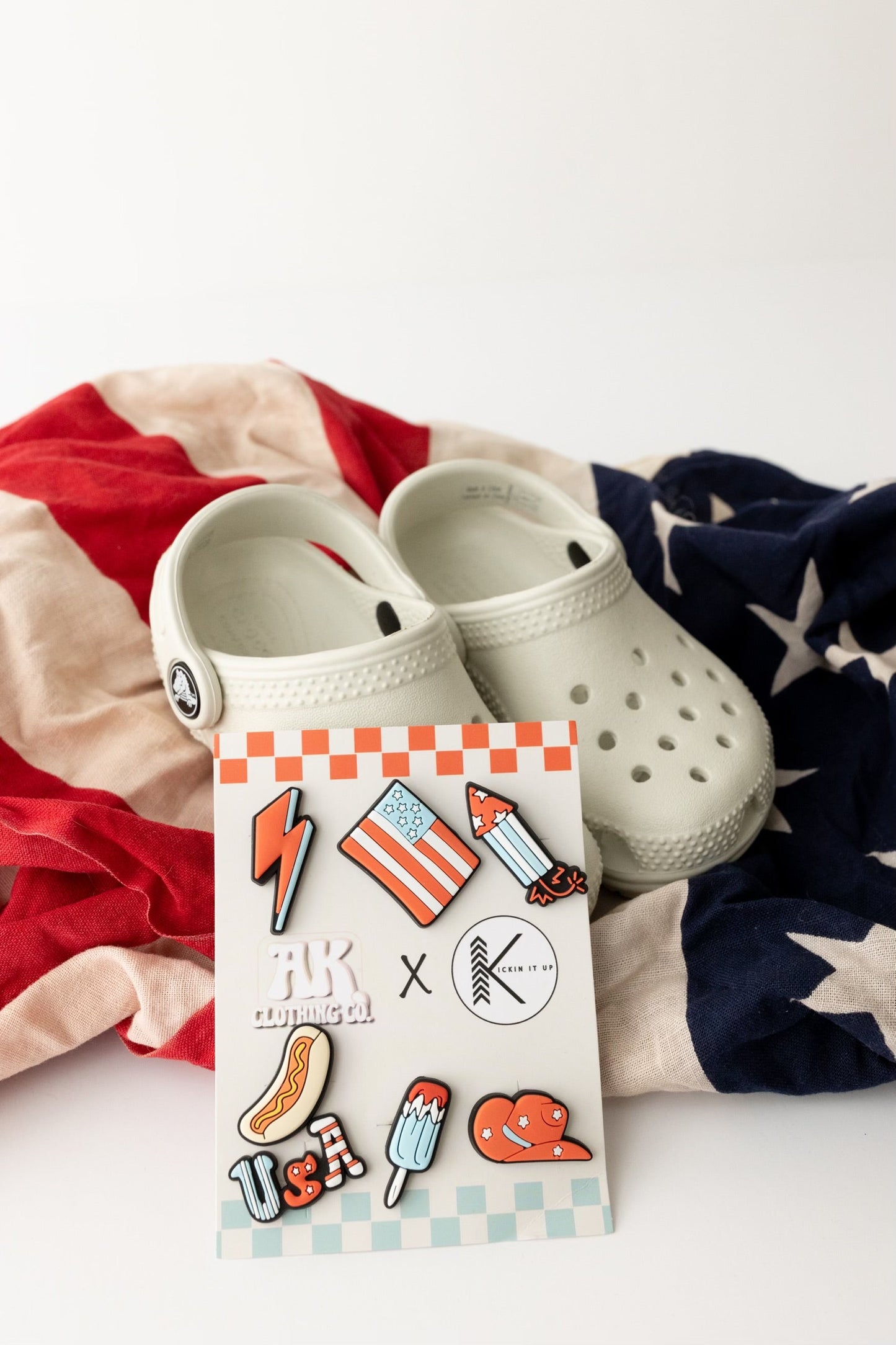 USA Retro Croc Charms- AK x KIU charms