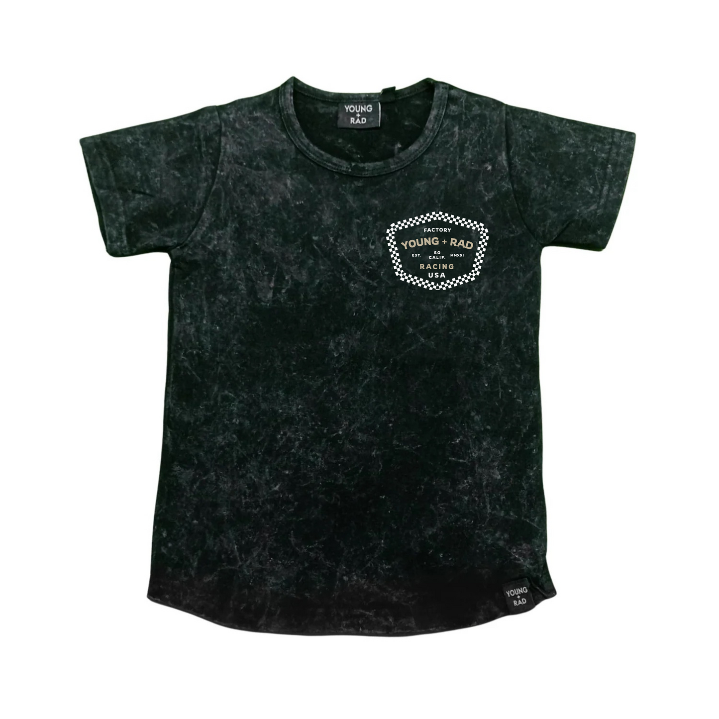 FACTORY RACING BLACK ACID WASH TEE (pre-order)