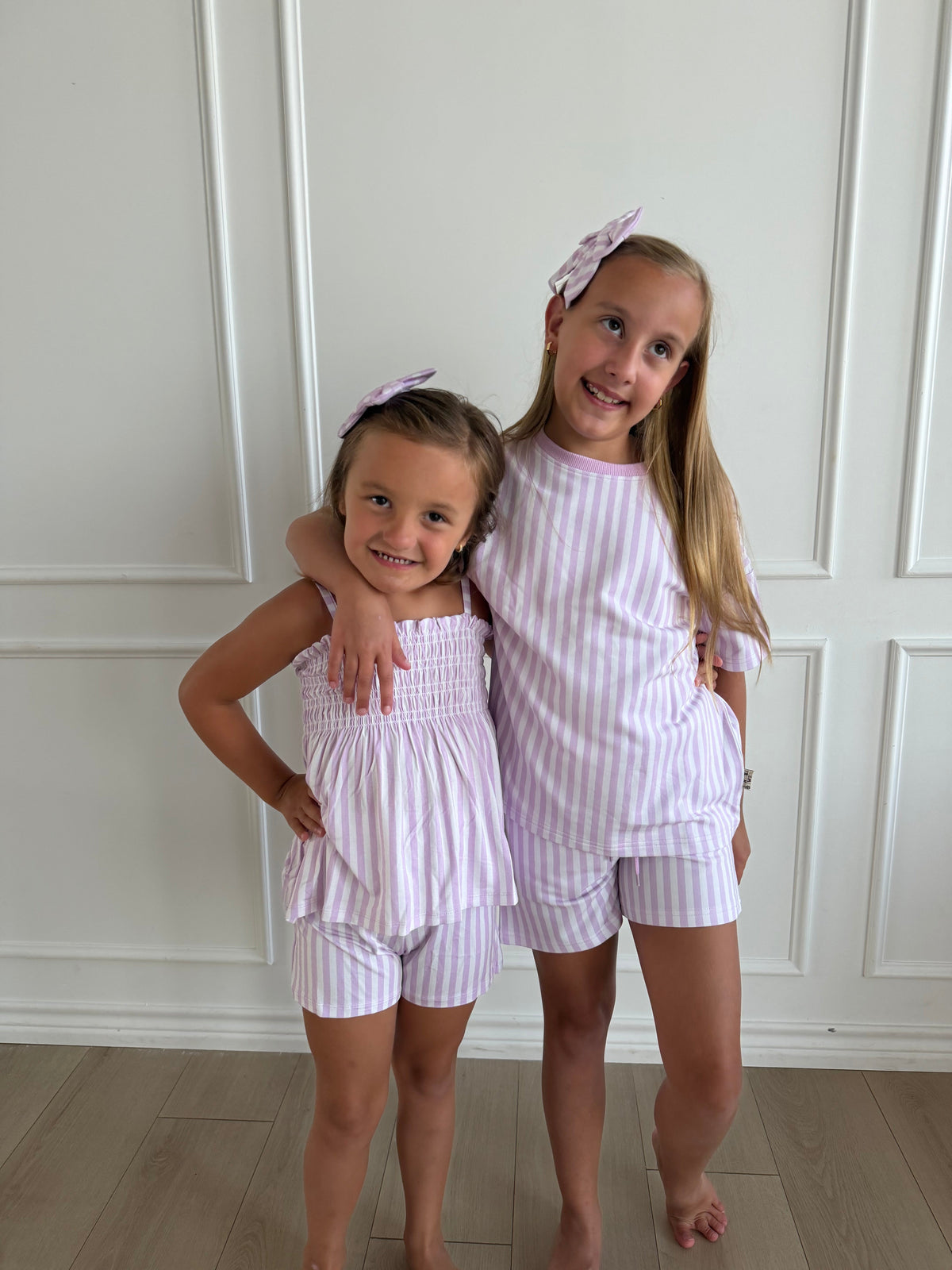 Purple Stripe Terry Set