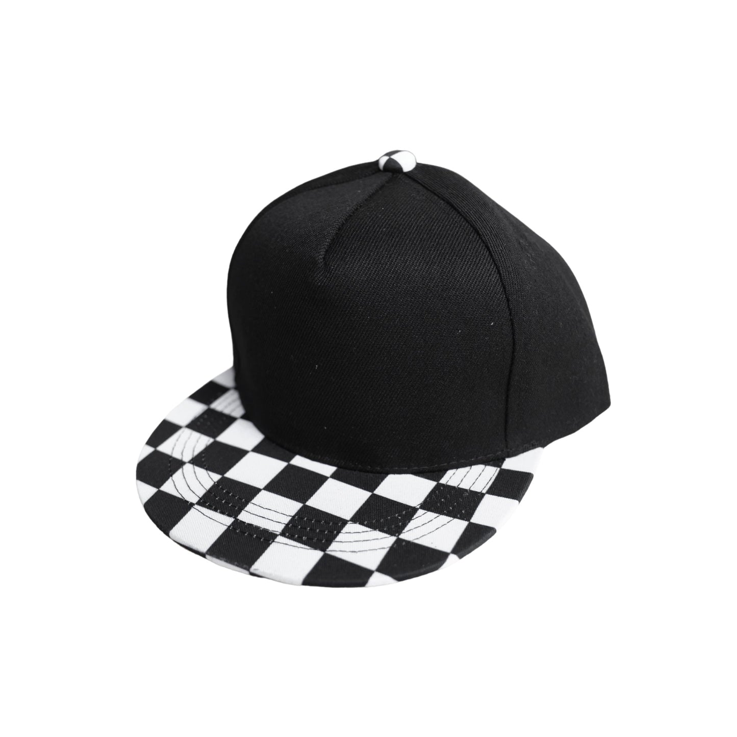 BLACK & CHECKERS SNAPBACK // Y+R UNBRANDED BASICS