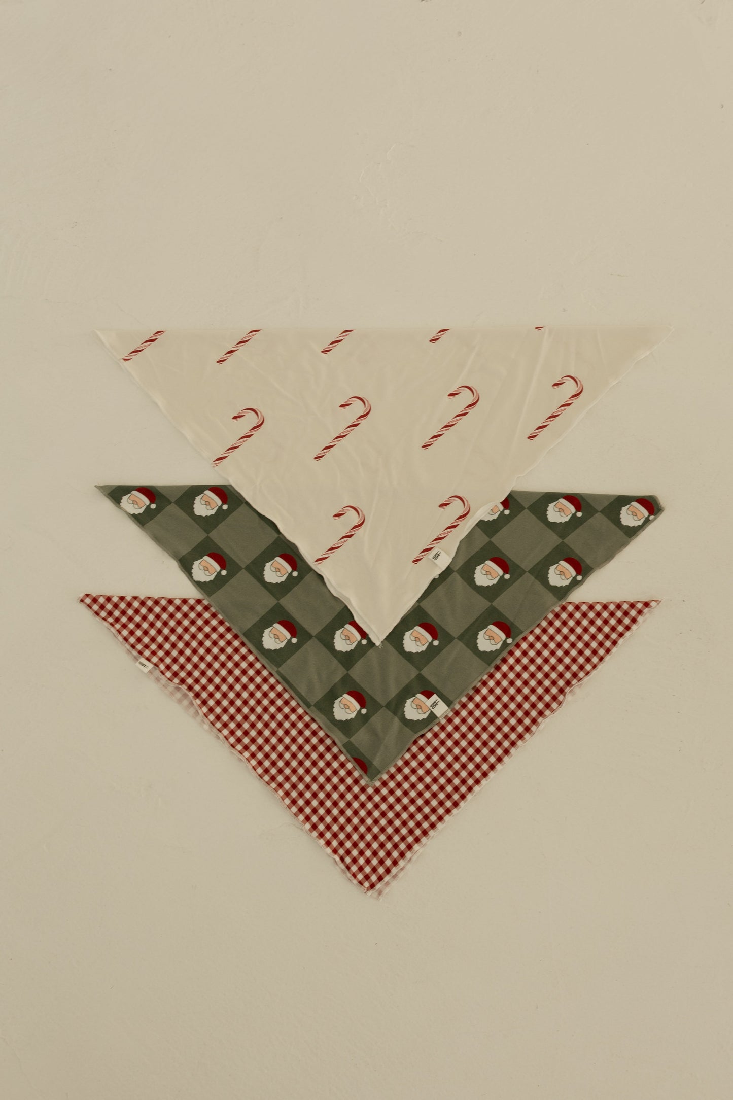 Bamboo Bandana | Santa Checkerboard