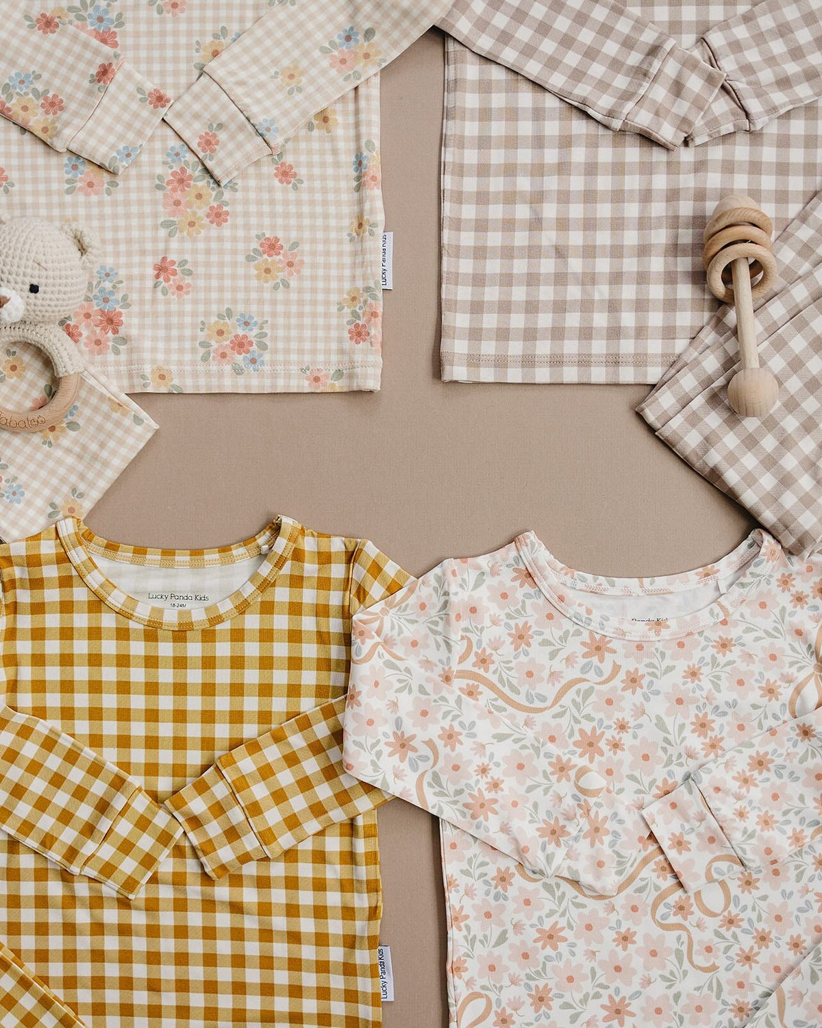 Bamboo Two Piece Set | Yellow Gingham