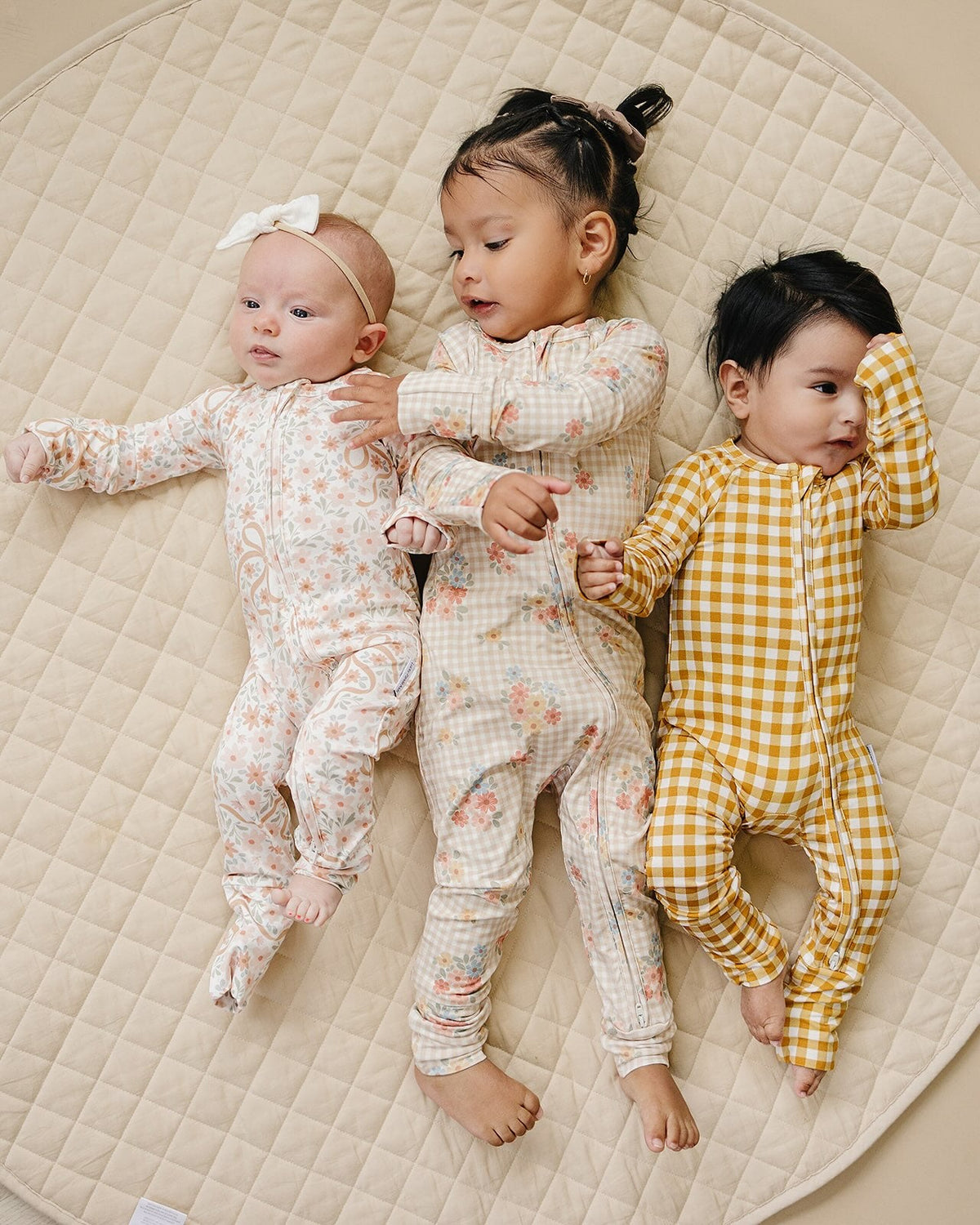 Bamboo Zip Romper | Yellow Gingham