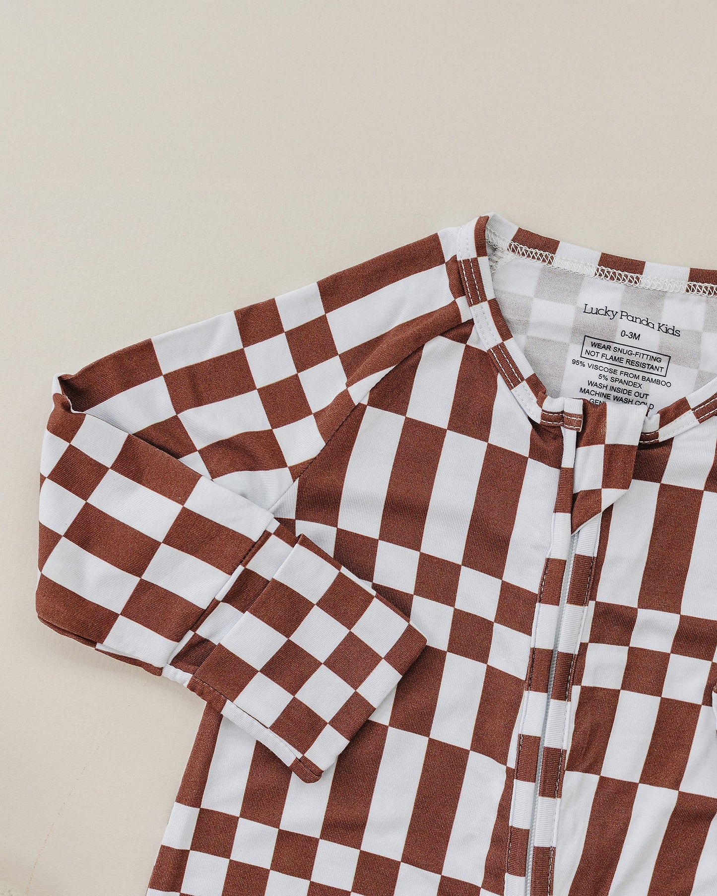 Bamboo Two Piece Set | Chocolate Checkered