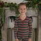 Bamboo Two Piece Pajamas | Holiday Stripe