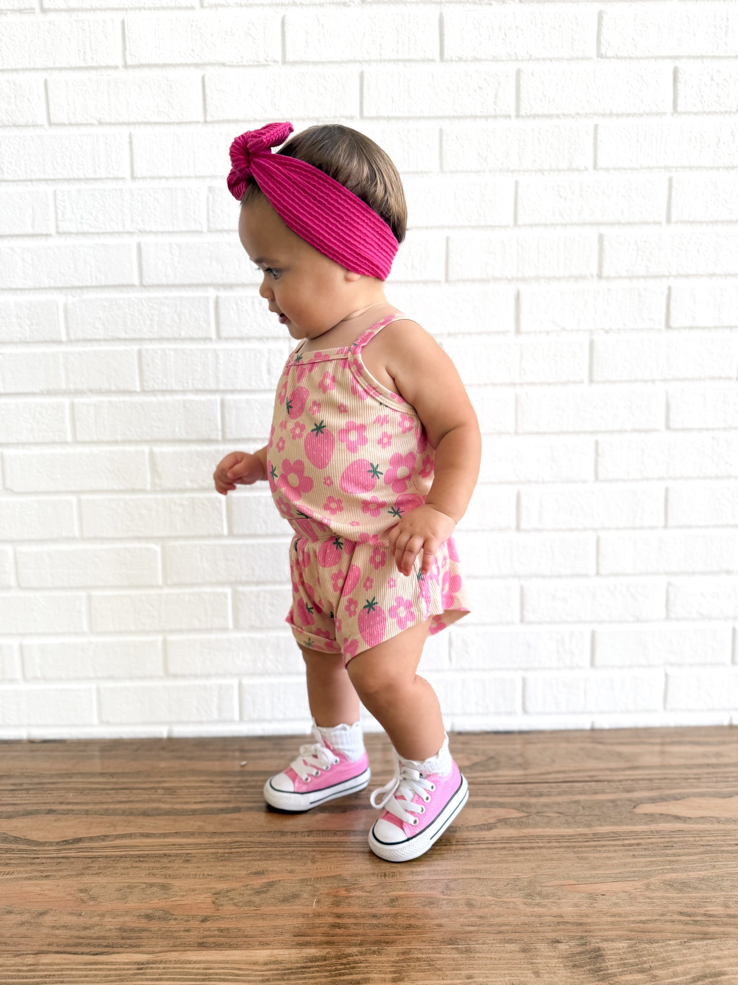 Strawberry summer- Ribbed bamboo set PRE ORDER