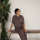 Women's Boxy Tee Lounge Set | Holiday Stripe