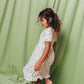 Blueberry Breeze Short Sleeve Ruffle Dress