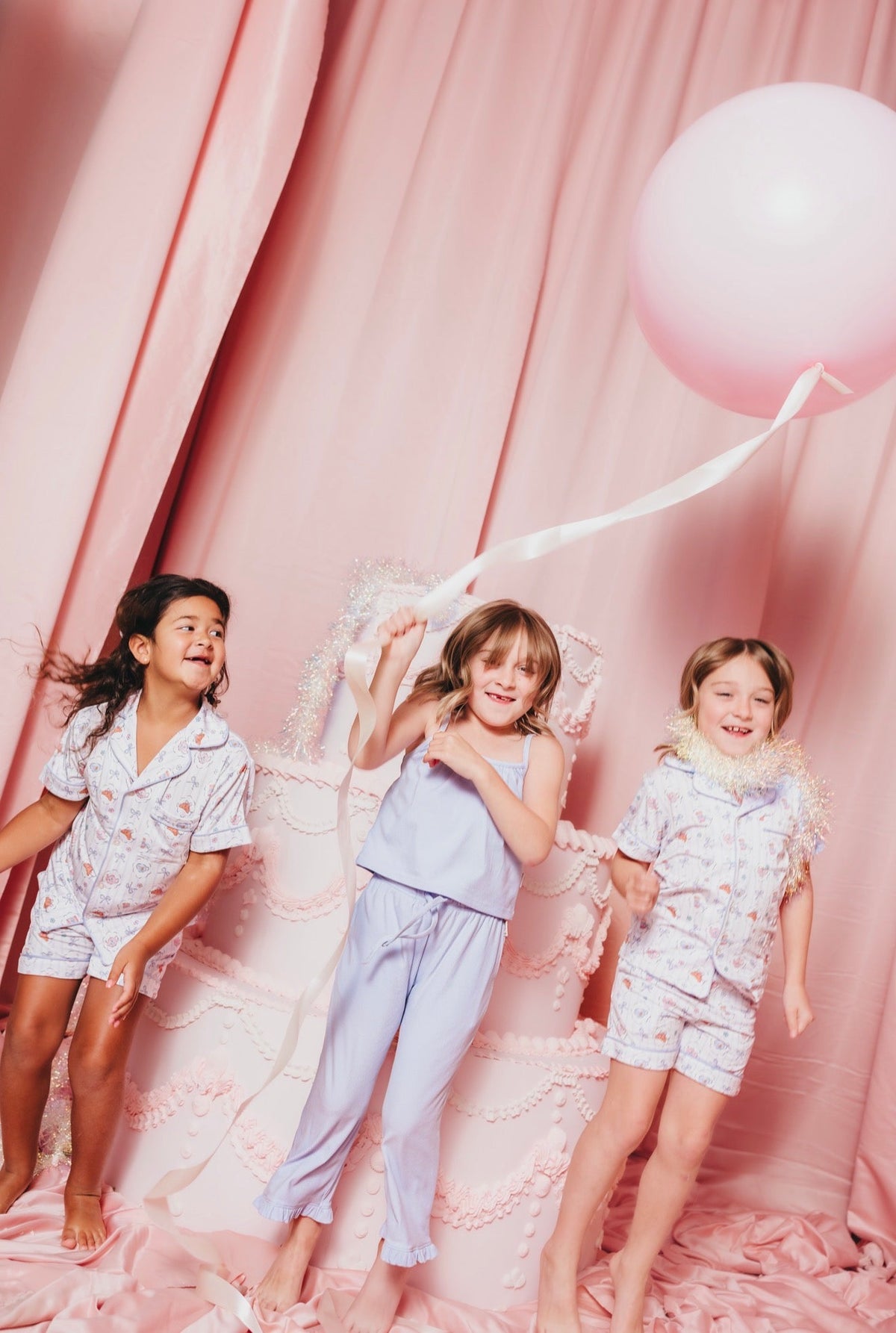 Lavender Macaron Ribbed Kids Tank Set