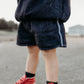 Black Acid Wash Shorts