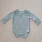 Long Sleeve Bamboo Snapsuit | Blue Bows