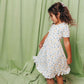 Blueberry Breeze Short Sleeve Ruffle Dress