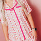 Strawberry Squeeze Adult Ruffle Button Up Short Set