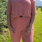 Women's Boxy Tee Lounge Set | Peppermint Stripe Ribbed