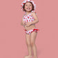 ONE IN A MELON DREAM SMOCKED TANKINI TWO PIECE SWIM SUIT