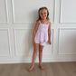 Purple Stripe Babydoll Smocked Set