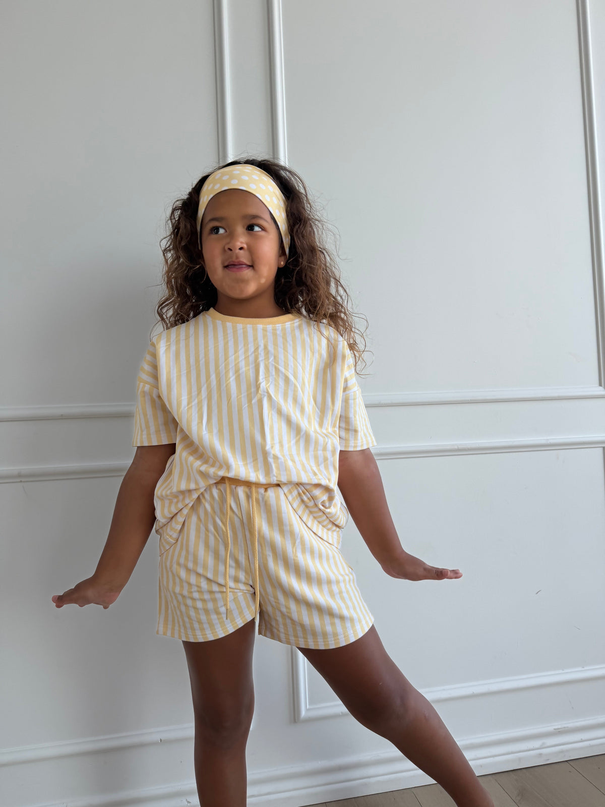 Yellow Stripe Terry Set