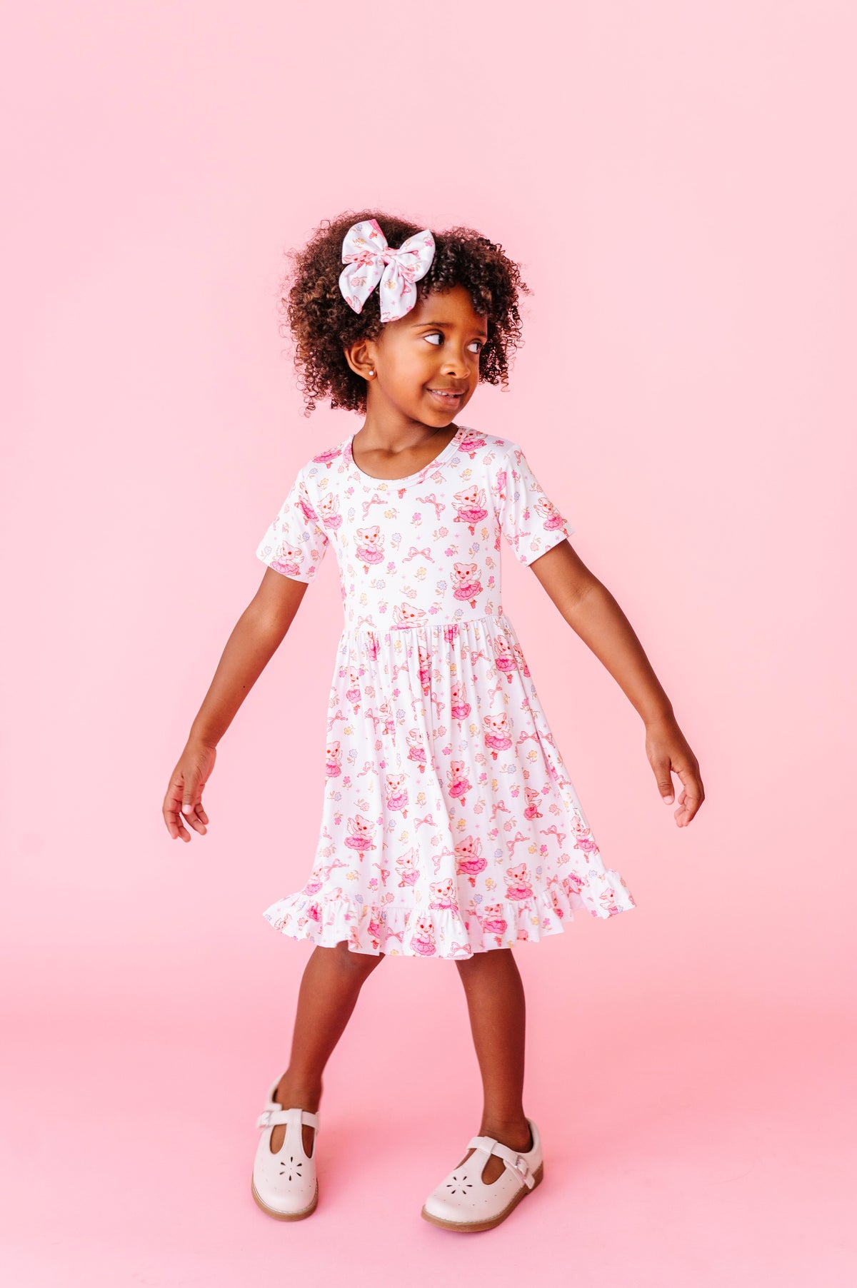 When Pigs Fly Short Sleeve Ruffle Dress