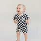 Checkered Shorts Set | Black