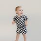Checkered Shorts Set | Black