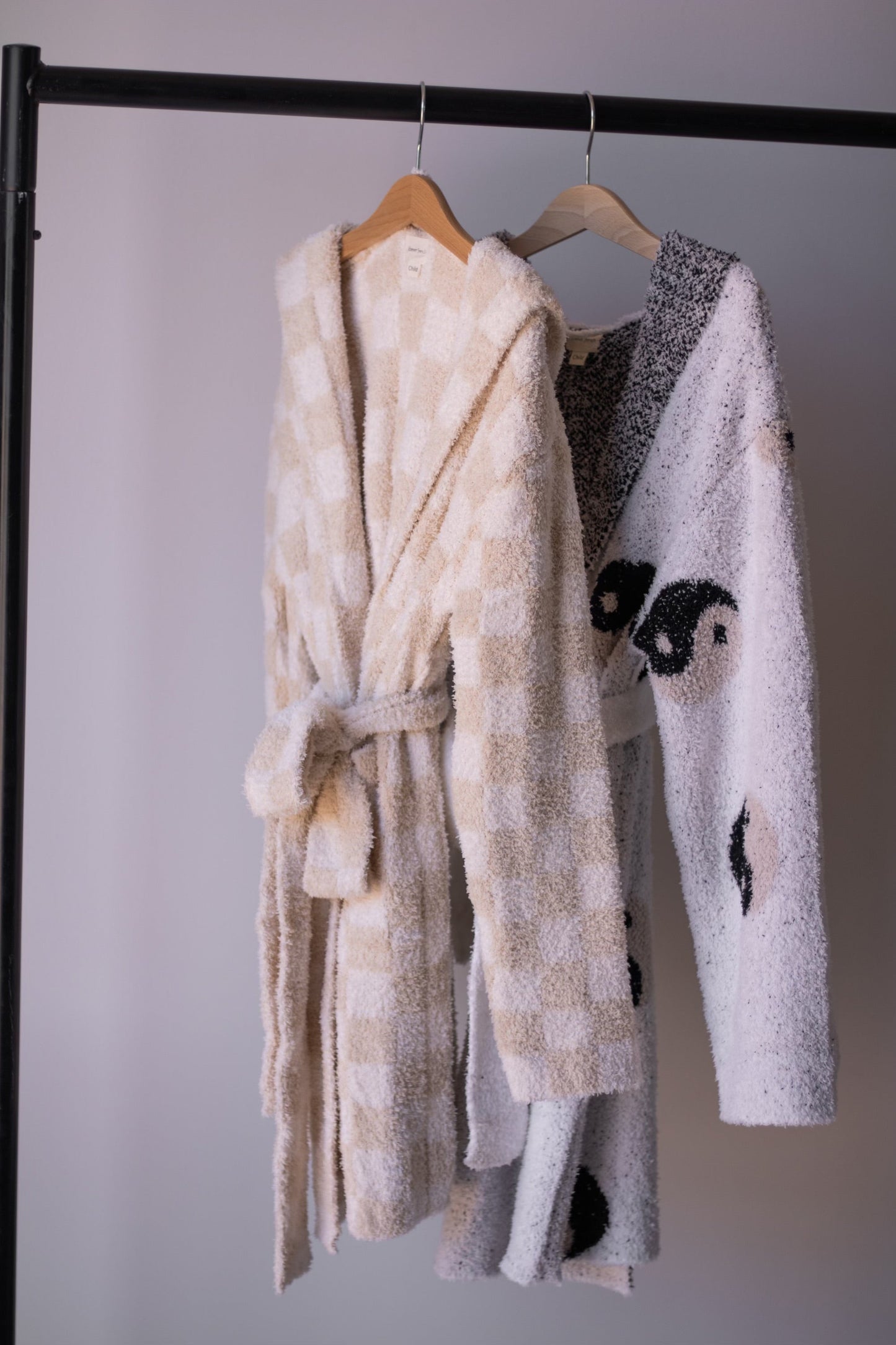 Children's Robe | Cream Checkerboard