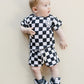 Checkered Shorts Set | Black