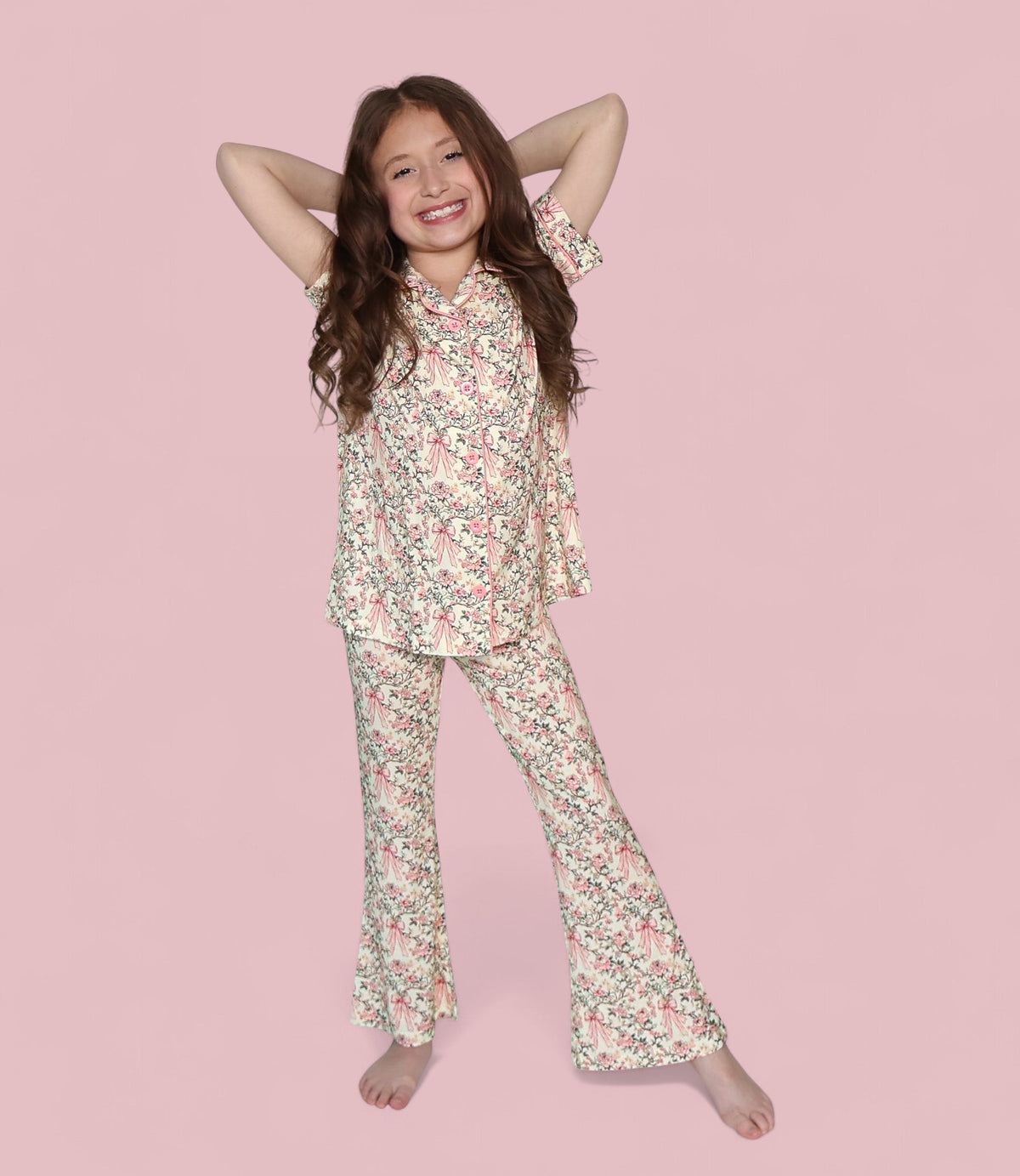 VICTORIAN BLOOM DREAM GIRL'S FLARE SET
