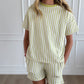 Green Stripe Terry Set