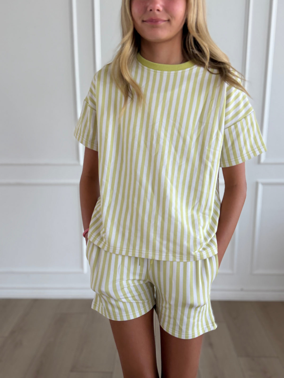 Green Stripe Terry Set