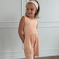 Orange Polka Dot Tank Shorty Romper
