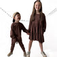 BAMBOO RIBBED DRESS - COCOA