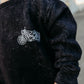 Moto Sweatshirt Acid Wash Black