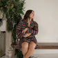 Women's Bamboo Sleeping Dress | Holiday Stripe