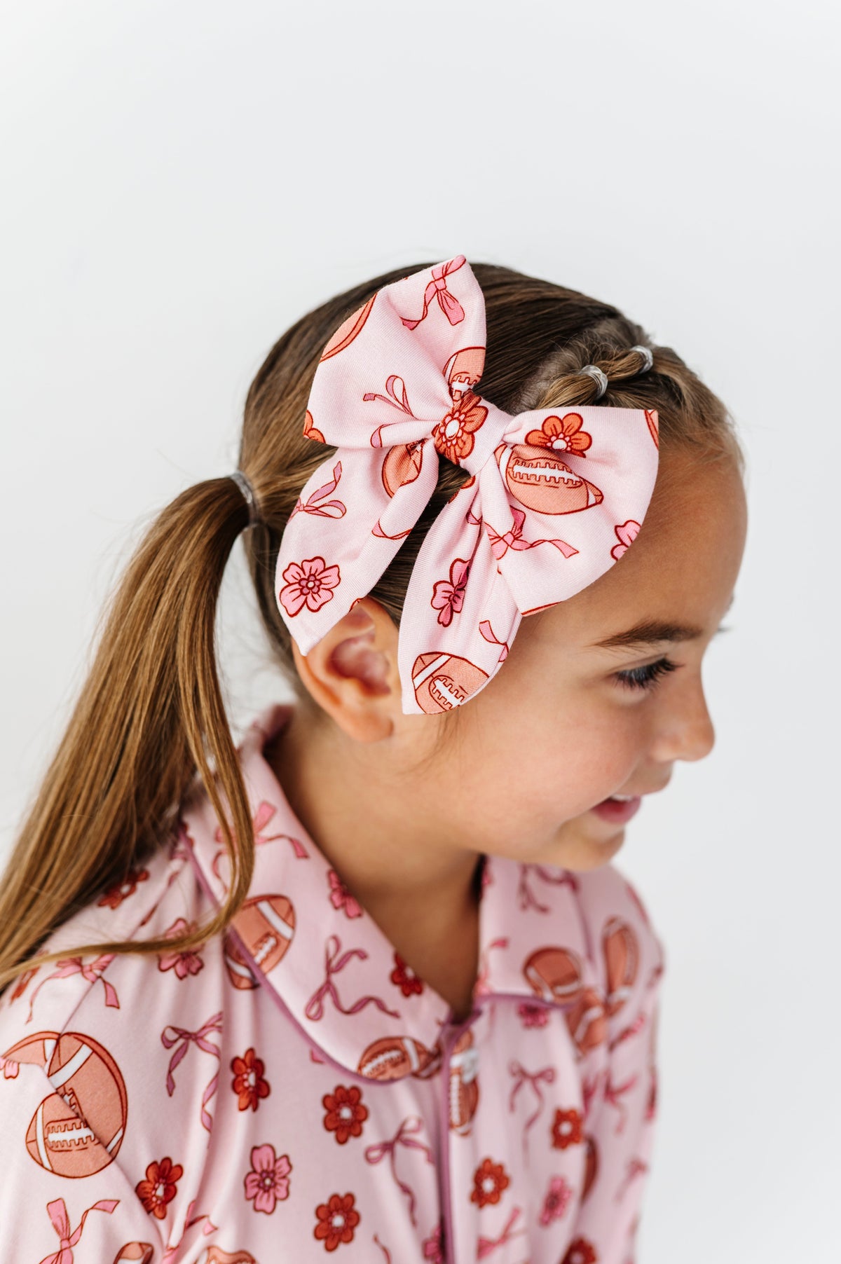 Friday Night Florals Mini Clip Bow