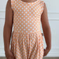 Orange Polka Dot Tank Shorty Romper