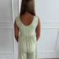 Green Stripe Tank Shorty Romper