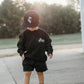 Moto Sweatshirt Acid Wash Black