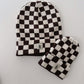 ff Knit Beanie | Coffee & Cream Checkerboard