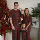 Men's Short Sleeve Pajamas | Christmas Plaid