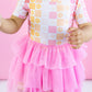 SUMMER SUNSET CHECKERS DREAM TUTU DRESS