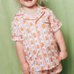 Teddy Tulips Button Up Short Set