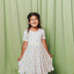 Blueberry Breeze Short Sleeve Ruffle Dress