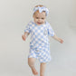 Checkered Shorts Set | Blue