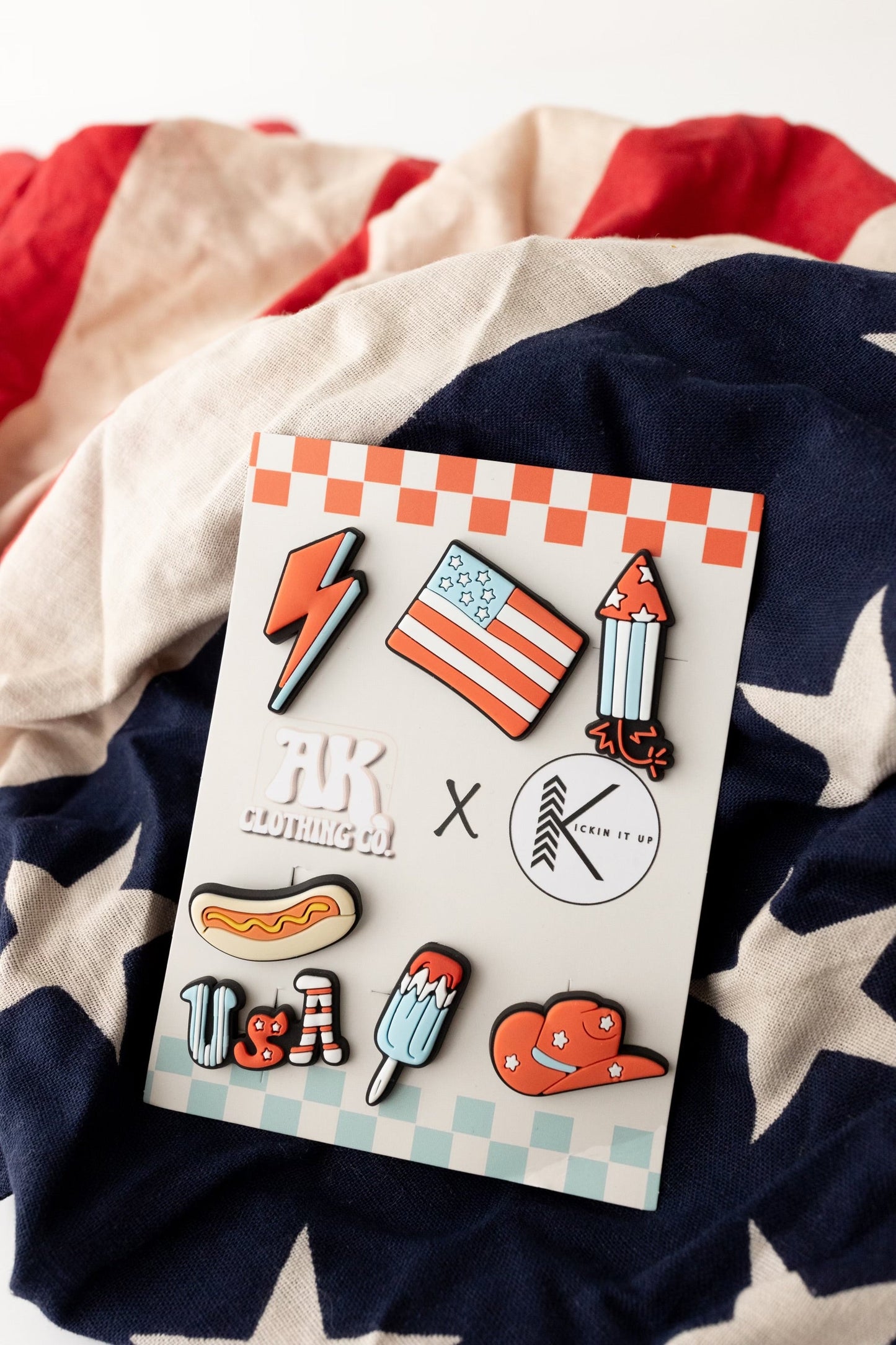 USA Retro Croc Charms- AK x KIU charms